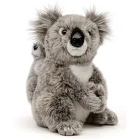 Uni-Toys Kuscheltier Uni-Toys - Koala mit Baby - 24 cm (Höhe) - Plüsch-Bär - Plüschtier, zu 100 % recyceltes Füllmaterial
