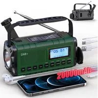 Solarbaby Multifunktionales Notfallradio, DAB+/FM Kurbelradio Notfallradio (mit Handy Ladefunktion, Wecker, SOS Alarm)