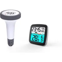 technoline Schwimmthermometer WS 9059, besteht aus Poolsensor und Innenstation, Digitales Poolthermometer mit Innenstation