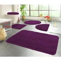 KiNZLER Badematte Chaozhou, Badvorleger, Badezimmer Teppich, Höhe 20 mm, rutschhemmend beschichtet, fußbodenheizungsgeeignet, Polyester, halbrund, Badteppich, Uni Farben, weich, als rechteckig, rund & Set erhältlich