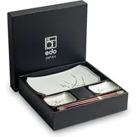 WestCraft Sushiteller SUSHI TELLER SET, Sushi Geschirr Set, Mehrteiliges Sushi-Set, (6 St), für 2 Personen Sushi-Teller, Schalen und Essstäbchen versch. Designs
