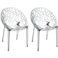 CLP Gartenstuhl Crystal (2er Set), Wetterbeständiger Stapelstuhl