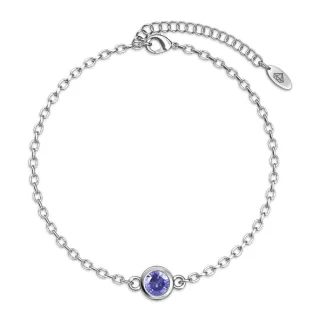 Geburtsstein-Armbänder - Silber und Lila
