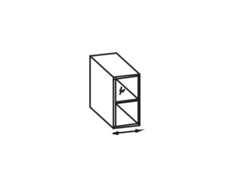 Artiqua 300 Offenes LED-Regal variabel, Eiche Weiß quer NB, 300-UVO-1-___-440 300-UVO-1-___-440