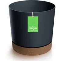 KAGM Blumentopf Blumentopf Pflanzentopf aus Kunststoff rund dekorativ (inkl. Untersetzer)