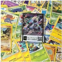 KingsofCards Sammelkarte Pokemon Kartenpaket mit 50 Karten und einer V Karte - Deutsch