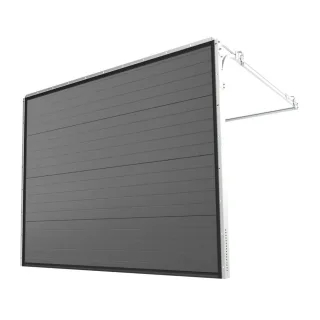 Garagentor Graualuminium RAL 9007, Sektionaltor Typ Basic, 2000 x 1900 mm, Woodgrain, Kleinsicke, ohne Antrieb, individuell konfigurieren