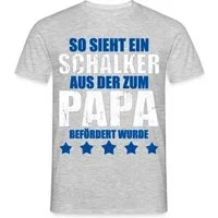 Spreadshirt T-Shirt Schalker Papa Vatertag Geschenk Schalke Fan Männer T-Shirt (1-tlg)