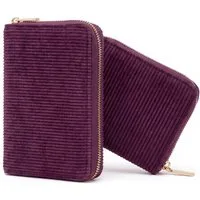 MillyMilk Geldbörse FONDO MEDIUM – Damen Cord Geldbeutel – Stoff Portemonnaie, Cord-Geldbörse mit stabiler Form, viel Platz und Reißverschluss.