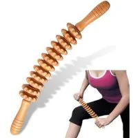 FELIXLEO Massageroller Massageroller Holz Faszienstab Buchenholz Cellulite Lymphdrainage