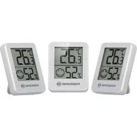 BRESSER Hygrometer ClimaTemp Thermo-Hygro Indikator 3er Set weiß