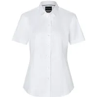 Karlowsky Fashion Kurzarmbluse KARLOWSKY Damen Bluse ACTIVE-STRETCH Kurzarm Kent Slim-Fit Weiß