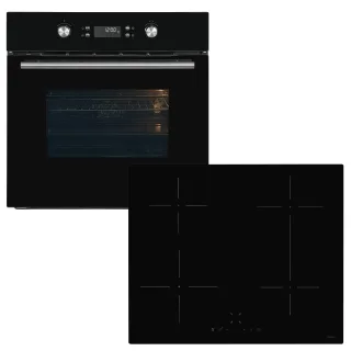exquisit Backofen-Set "EBEP697-H-030 schwarz" Pyrolyse-Selbstreinigung Set, 2 Stk. tlg. Backofen mit Pyrolyse: Selbstreinigung durch hohe Hitze ohne Chemie