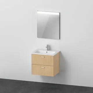 Duravit XBase Möbelwaschtisch mit Waschtischunterbau und Spiegel 630x490x2000 mm - XB0070030300000 XB0070030300000