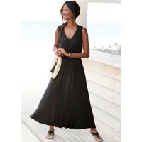 s.Oliver Maxikleid aus gekreppter Viskose zum Binden im Nacken, Sommerkleid, Strandkleid