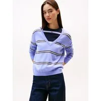 Tommy Jeans V-Ausschnitt-Pullover TJW ESSENTIAL VNECK SWEATER EXT mit Logostickerei