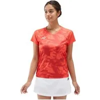 Yonex T-Shirt Crew Neck Club Team YW0033 (100% Polyester) 2025 rot Damen