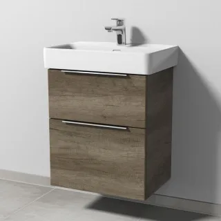 Sanipa 3way Waschtischunterbau zu Laufen Pro S Waschtisch mit 2 Auszügen, Eiche-Nebraska UM78537
