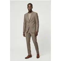 Jack & Jones Anzug JPRFRANCO Extra schmal, pflegeleicht, stilvoll mit fallendem Revers Materialmix aus Polyester, Viskose und Elasthan