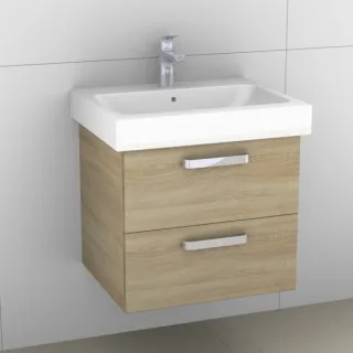 Artiqua 413 Waschtischunterschrank für iCon 124060, 124063 Castello Eiche quer NB, 413-WU2L-K01-7136 413-WU2L-K01-7136-426