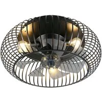 Reality Leuchten Deckenleuchte JOHANNA mit Ventilator, großer Deckenventilator mit Licht Ø 61cm, Fernbedienung, Infrarot inkl., Timerfunktion, Ventilatorfunktion, getrennt schaltbar, Leuchtmittel wechselbar, warmweiß - kaltweiß, exkl 3x E27 Leuchtmit