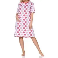 Normann Nachthemd Normann Damen kurzarm Nachthemd –Sommerliches Punkte-Design