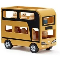 Kids Concept Spielzeug-Auto Doppeldeckerbus Aiden aus Holz mit Zubehör