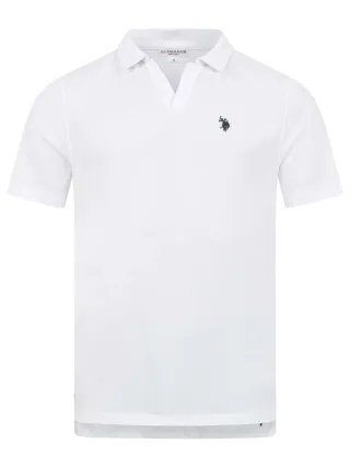 U.S. Polo Assn. Herren Poloshirt mit offenem Kragen