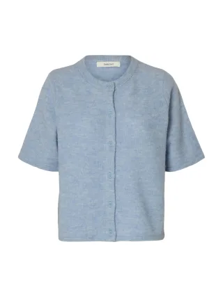 SELECTED WOMEN - SLFLULU 2/4 KNIT CARDIGAN NOOS Cashmere Blue - Gr. - S