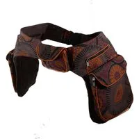 KUNST UND MAGIE Bauchtasche Doppel Bauchtasche Sidebag Gürteltasche Festival Hippie Hüfttasche