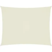vidaXL Sonnensegel Sonnensegel Oxford-Gewebe Rechteckig 4x5 m Creme, (1-tlg)