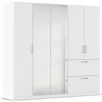 rauch Drehtürenschrank Kleiderschrank Schrank Garderobe Schlafzimmerschrank PADUA voll aufgelegte Spiegeltüren, zwei große Schubladen MADE IN GERMANY