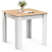 Mondeer Esstisch Quadratischer Esstisch (80 x 80 x 75.5 cm), Platzsparender Küchentisch für 2-4 Personen