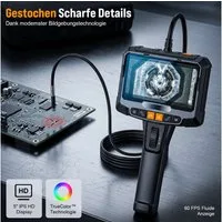 ANYSUN 1080P Endoskopkamera mit Licht Beweglicher Kopf 5" HD Rohrkamera Inspektionskamera (Wasserdicht Endoskop Kamera Kanalkamera mit 9 LED - 2 Meter Kabel)