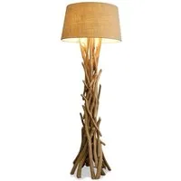 Levandeo® Stehlampe, Lampe Stehlampe 155cm Holz Holzlampe Unikat natur Treibholz