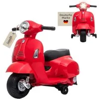 Lemodo Elektro-Kinderroller VESPA mit abnehmbaren Stützrädern, Elektromotorrad