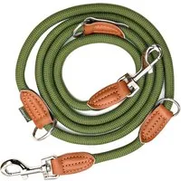 Leisegrün Hundeleine Hundeleine für große Hunde, nur 260g leicht, Hundeleine 2m - Olive, Nylon