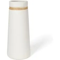 flature Tischvase Keramik Vase Weiß Boho Style - für Pampasgras und Blumen