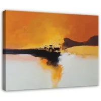 Wallarena Leinwandbild Abstrakt Loft - Orange - Modern - Wohnzimmer, Abstrakt, 40x30x2cm