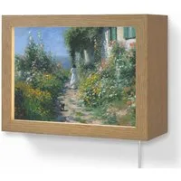 OnlyWow Wandleuchte Lightbox Katze - Frau - Blumen - Haus, Dimmbar, Farbwechsel, LED, Warmweiß, Kaltweiß, Neutralweiß Einstellbar, Wandlampe Innen, Dimmbar, mit Kabel, LED, Modern, Flur