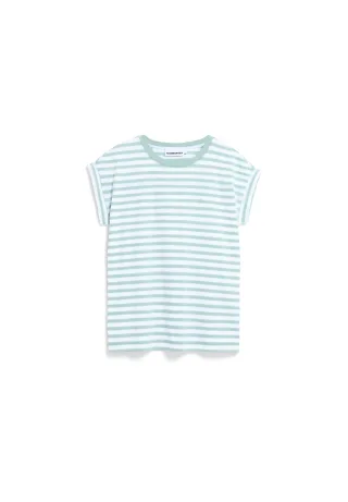 Armedangels - IDAARA STRIPE T-SHIRT white-foam - Gr. - L