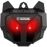 ISOTRONIC Wildwarner Solar Tierabwehr mit blinkenden LEDs, IP44 wetterfest 1er&2er-Set, 1-tlg., 1er-Set & 2er-Set, Dämmerungssensor und rot blinkende Nacht-LEDs