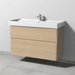 Sanipa 3way Waschtischunterbau zu Villeroy & Boch Collaro Waschtisch mit 2 Auszügen, Eiche-Nordic BR83748