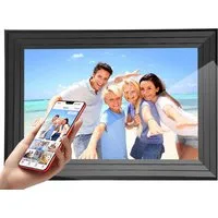 CkeyiN 10,1'' Digitaler Fotorahmen mit WiFi-Fotoübertragung 1920 x 1080 Pixel Digitaler Bilderrahmen (Touchscreen Digitaler Bilderrahmen mit VPhoto Foto/Video-Sharing)