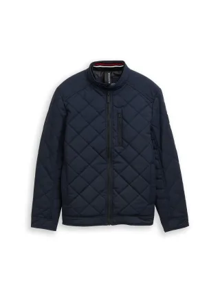 Tom Tailor - Tech Biker-Jacke mit Stehkragen sky captain blue - Gr. - XXXL