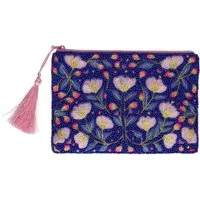 Giftcompany Kosmetiktasche Elodie Kosmetiktasche M Blüten blau 18cm