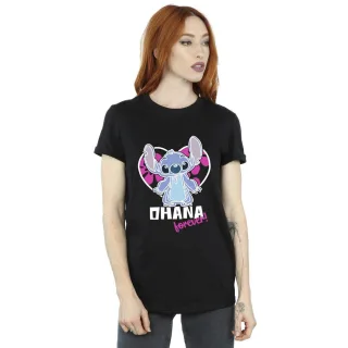 Disney - "Ohana Forever" T-Shirt für Damen (Schwarz)