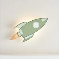 Lights4fun LED Wandleuchte Raketen Wandlampe Kinderzimmer