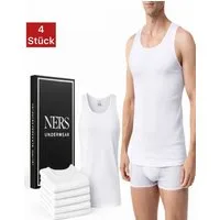 NERS Unterhemd (4er Pack) 100% Baumwolle für Herren Feinripp Tank Top, in Geschenkbox (4-St., 4er-Pack) Premium Qualität Unterhemden, atmungsaktiv & hautfreundlich
