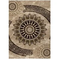 Vimoda Orientteppich Teppichwohnzimmer Medallion Spezielles Design, Rechteckig, Höhe: 11 mm, Dick & Robust, Pflegeleicht, Läufer Wohnzimmer in Braun